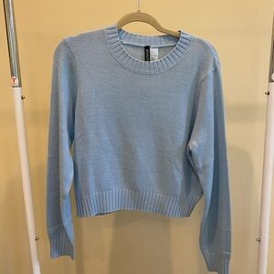 Light Blue Sweater Large Cropped
